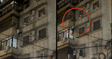 Nam thanh niên leo tường chung cư, giải cứu bé trai kẹt đầu treo lơ lửng ngoài “chuồng cọp” tầng 4