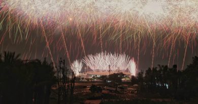 Bắn pháo hoa chào mừng thành công Đại hội Đảng