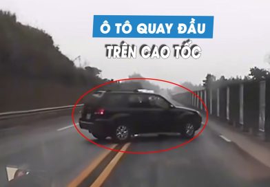 Kinh hoàng ô tô liều lĩnh quay đầu trên cao tốc