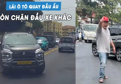 Lái ô tô quay đầu ẩu, tài xế còn hùng hổ chửi bới người khác