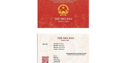 Thẻ nhà báo tích hợp mã QR xác thực trực tuyến