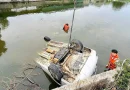 Tài xế tử vong trong ôtô nằm dưới ao