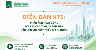 Mời tham gia “Diễn đàn KTS: Phản ánh hoạt động Hội KTS các tỉnh/thành phố gắn liền với phát triển địa phương”