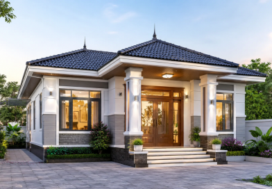 Chi phí xây nhà mái Nhật 1 tầng 2 phòng ngủ 75m² khoảng bao nhiêu?
